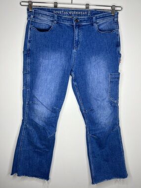 Dovetail Workwear Tori Jeans Women’s 18 Denim Utility Pants Carpenter Stretch